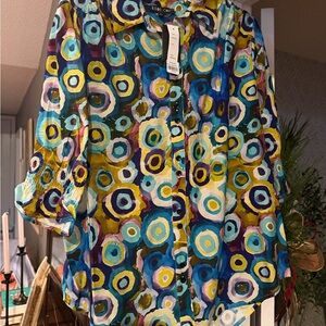 Colorful Patterned Blouse